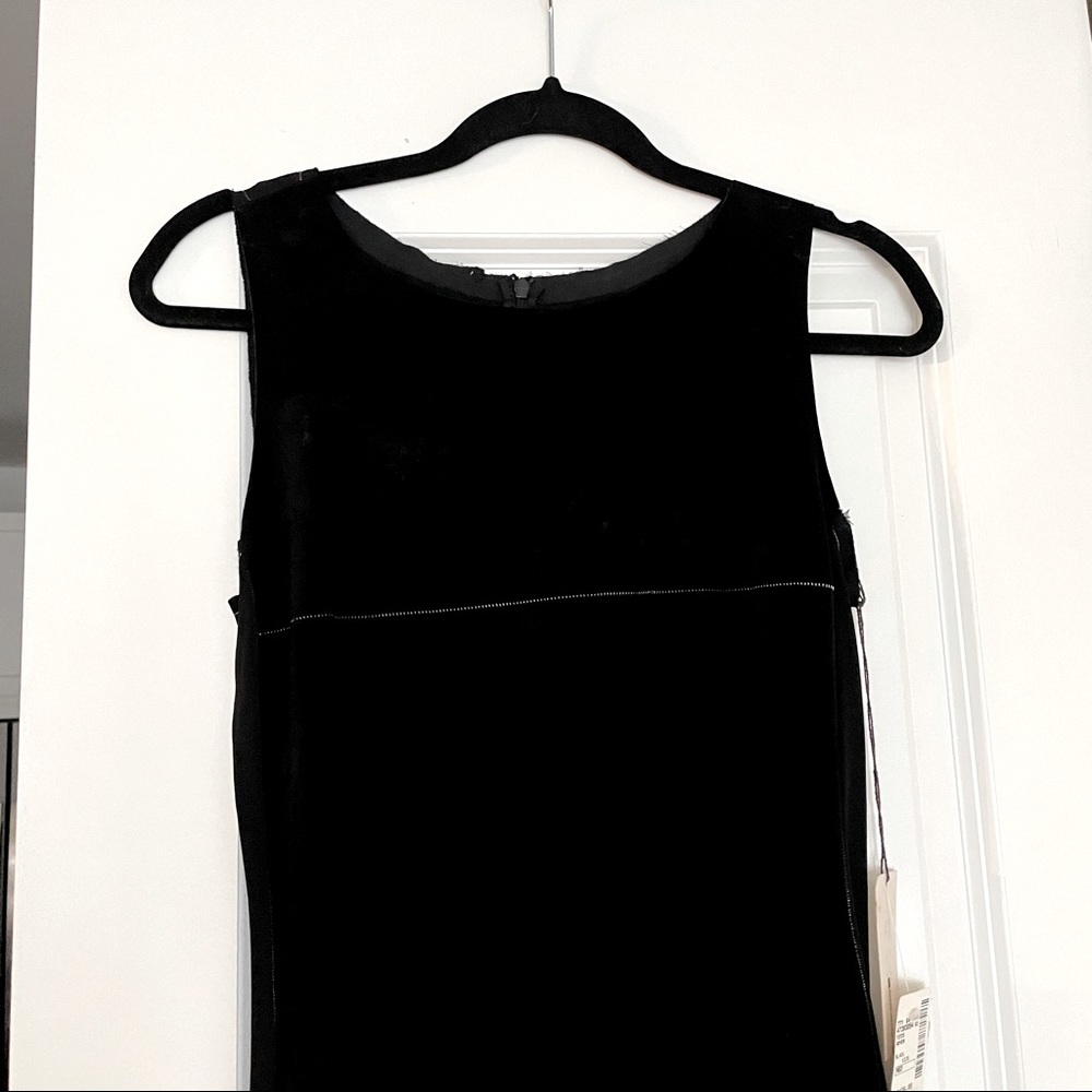 Saks Off 5th NWT black suede MIDI dress - Picture 1 of 5